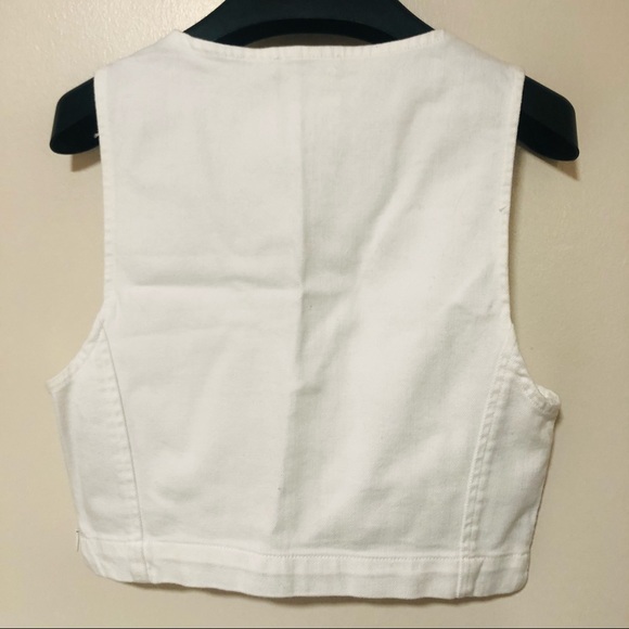 Aritzia Wilfred V neck cropped top side zipper - Picture 6 of 6